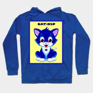 CAT-NIP Cartoon Comic Kitten Psychedelic Print Hoodie